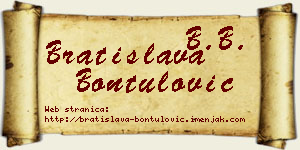 Bratislava Bontulović vizit kartica